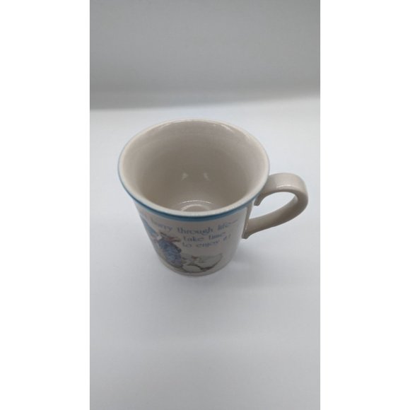 Vintage Holly Hobbie Blue Girl Mug 2 Kids and Geese Sweet Japan Stoneware - Picture 7 of 12